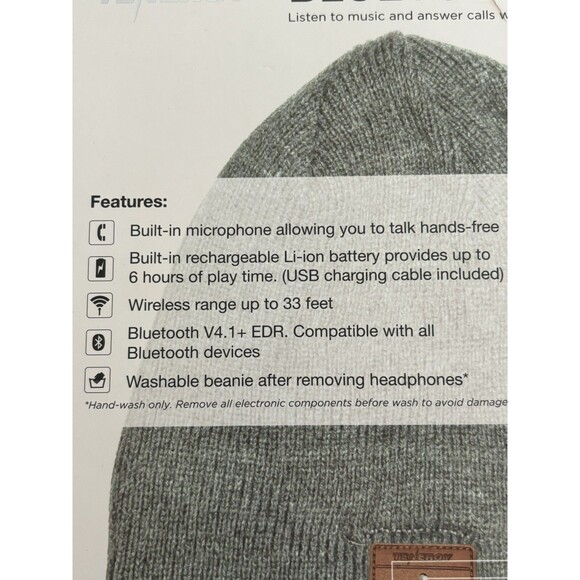 Bluetooth Beanie - Black NIP - Picture 6 of 10